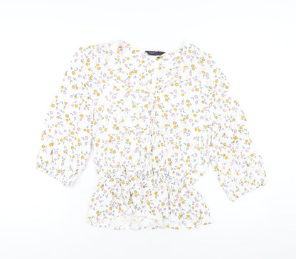 Womens UK Size 8 Marks and Spencer White Basic Blouse