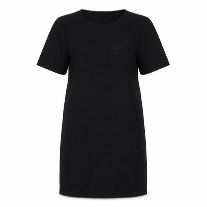 Dorothy Perkins Womens Black Polyester T-Shirt Dress Size 14 Round Neck Pullover