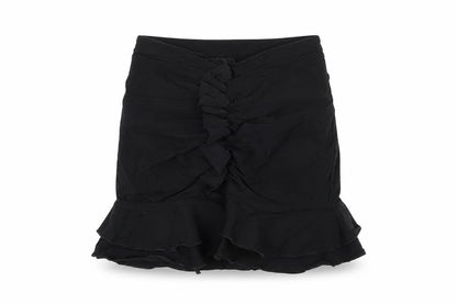PRETTYLITTLETHING Womens Black Polyester Mini Skirt Size 4