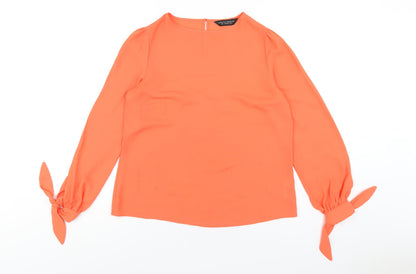 Womens UK Size 10 Dorothy Perkins Orange Basic Blouse