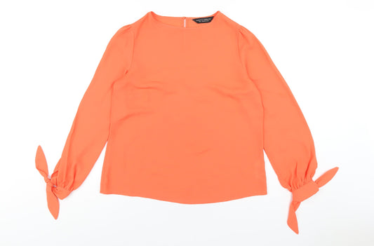 Womens UK Size 10 Dorothy Perkins Orange Basic Blouse