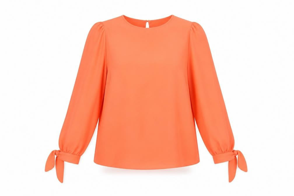 Womens UK Size 10 Dorothy Perkins Orange Basic Blouse