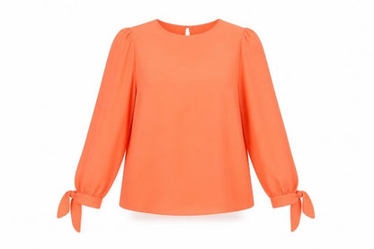 Womens UK Size 10 Dorothy Perkins Orange Basic Blouse