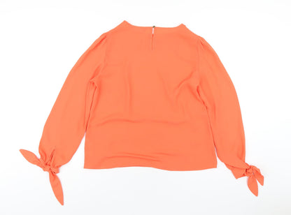Womens UK Size 10 Dorothy Perkins Orange Basic Blouse