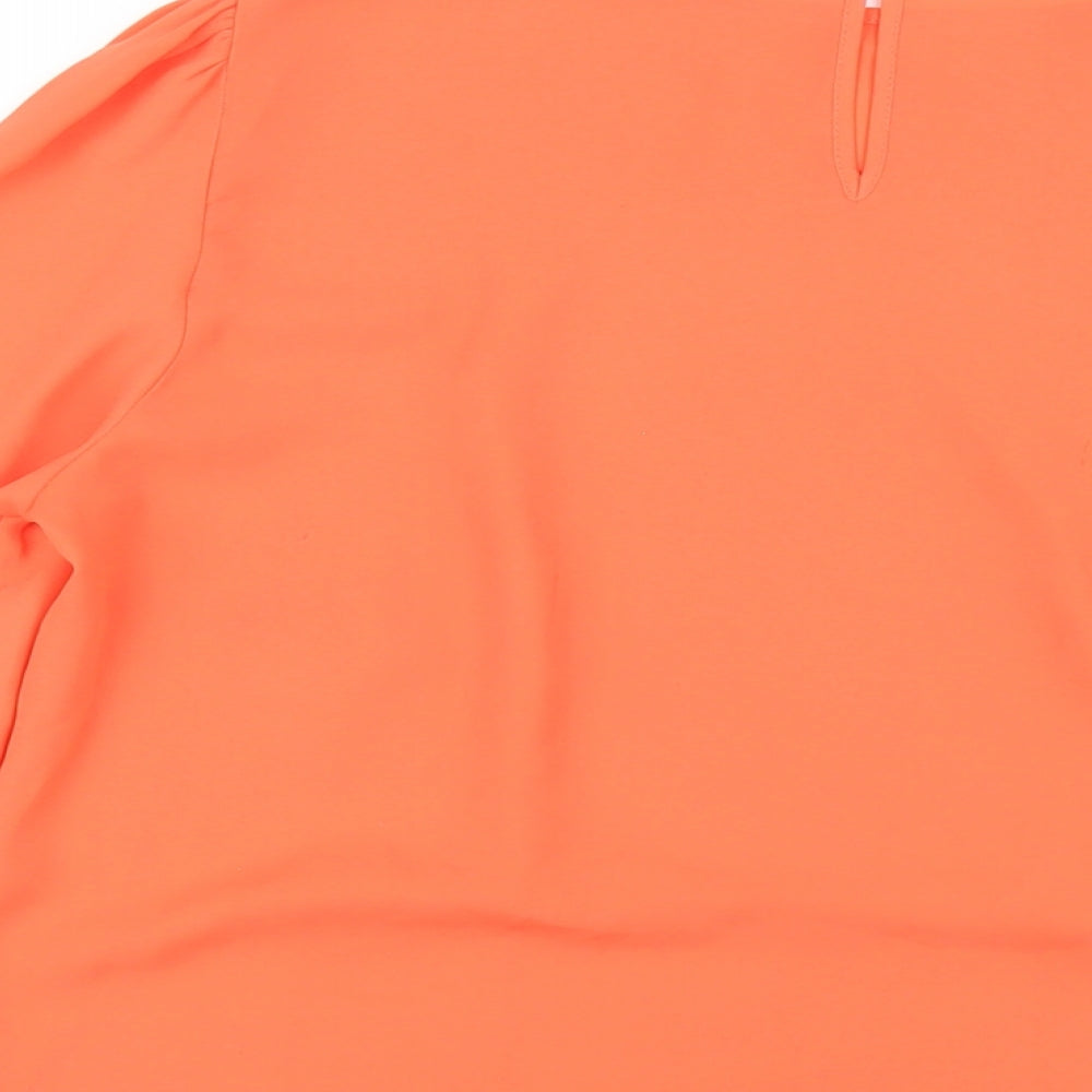 Womens UK Size 10 Dorothy Perkins Orange Basic Blouse