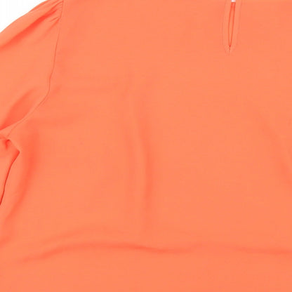 Womens UK Size 10 Dorothy Perkins Orange Basic Blouse