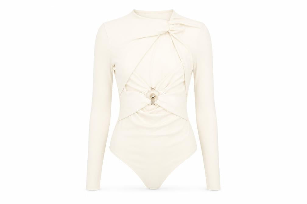 Womens UK Size 6 ASOS One-Piece Ivory Bodysuit