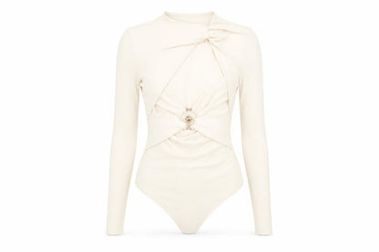 Womens UK Size 6 ASOS One-Piece Ivory Bodysuit