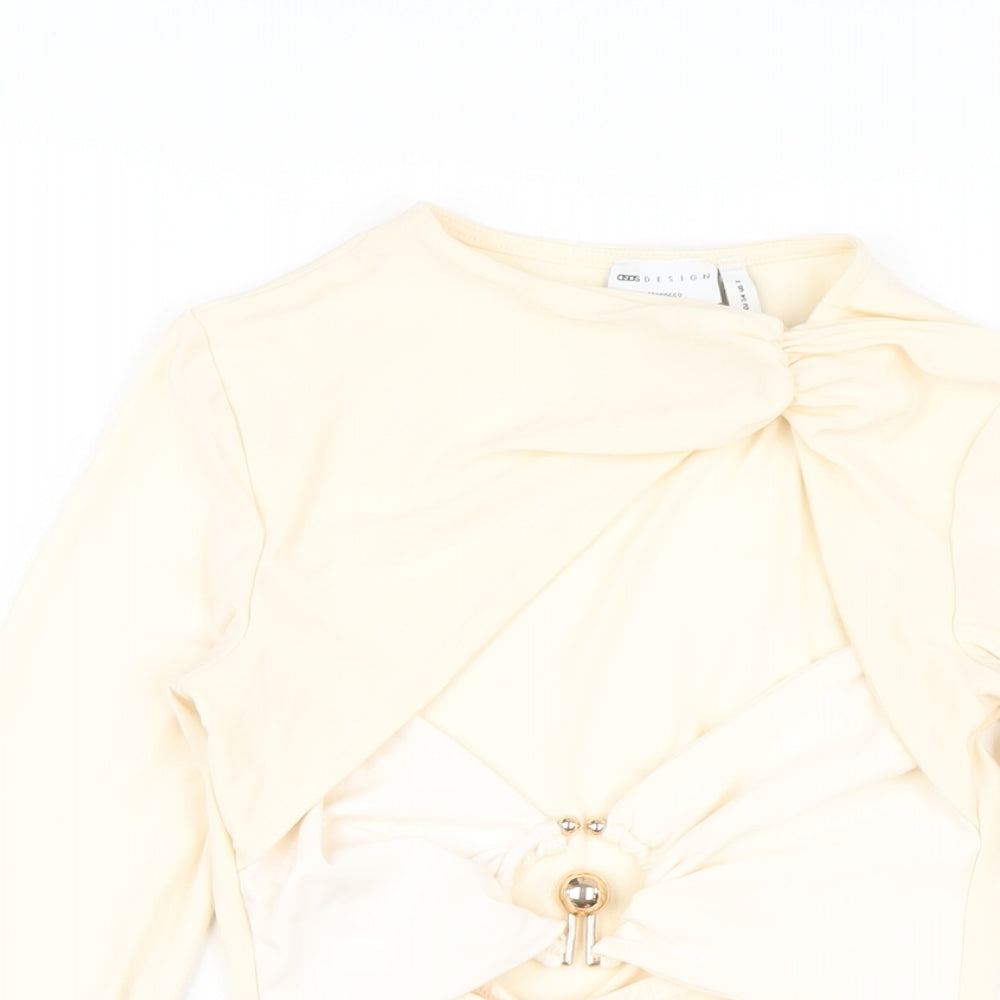 Womens UK Size 6 ASOS One-Piece Ivory Bodysuit