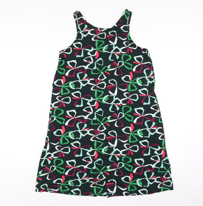 NEXT Womens Multicoloured Geometric Viscose T-Shirt Dress Size M Round Neck Pullover