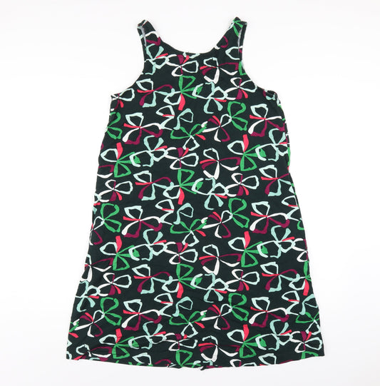 NEXT Womens Multicoloured Geometric Viscose T-Shirt Dress Size M Round Neck Pullover