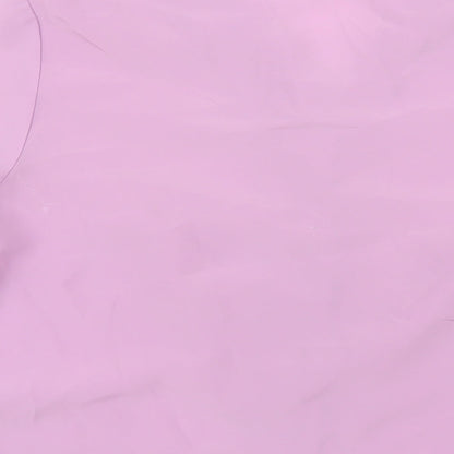 Berkertex Womens Purple Polyester Basic Button-Up Size 14 Collared