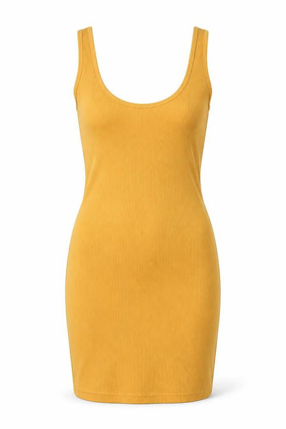 Missguided Womens Yellow Polyester Bodycon Size 8 Scoop Neck Pullover