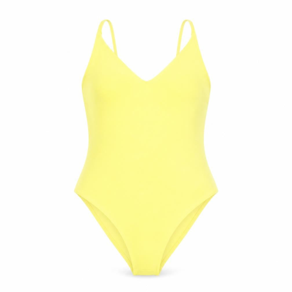 Womens UK Size S H&M One-Piece Yellow Bodysuit
