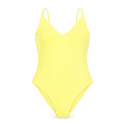 Womens UK Size S H&M One-Piece Yellow Bodysuit