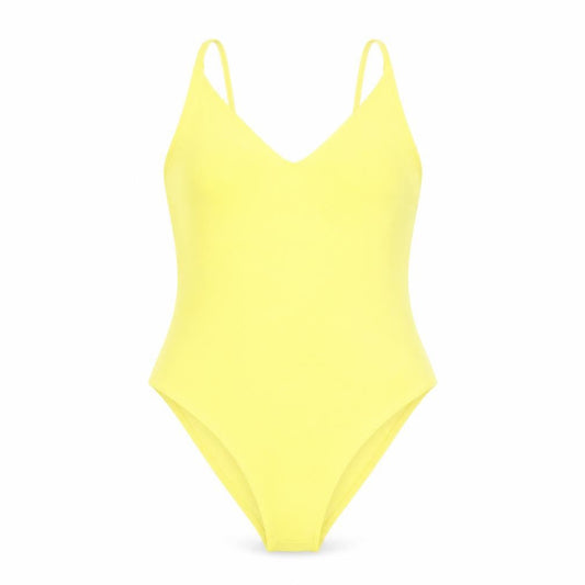 Womens UK Size S H&M One-Piece Yellow Bodysuit