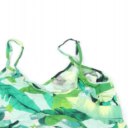 Womens UK Size 4 ASOS Green Camisole T-Shirt