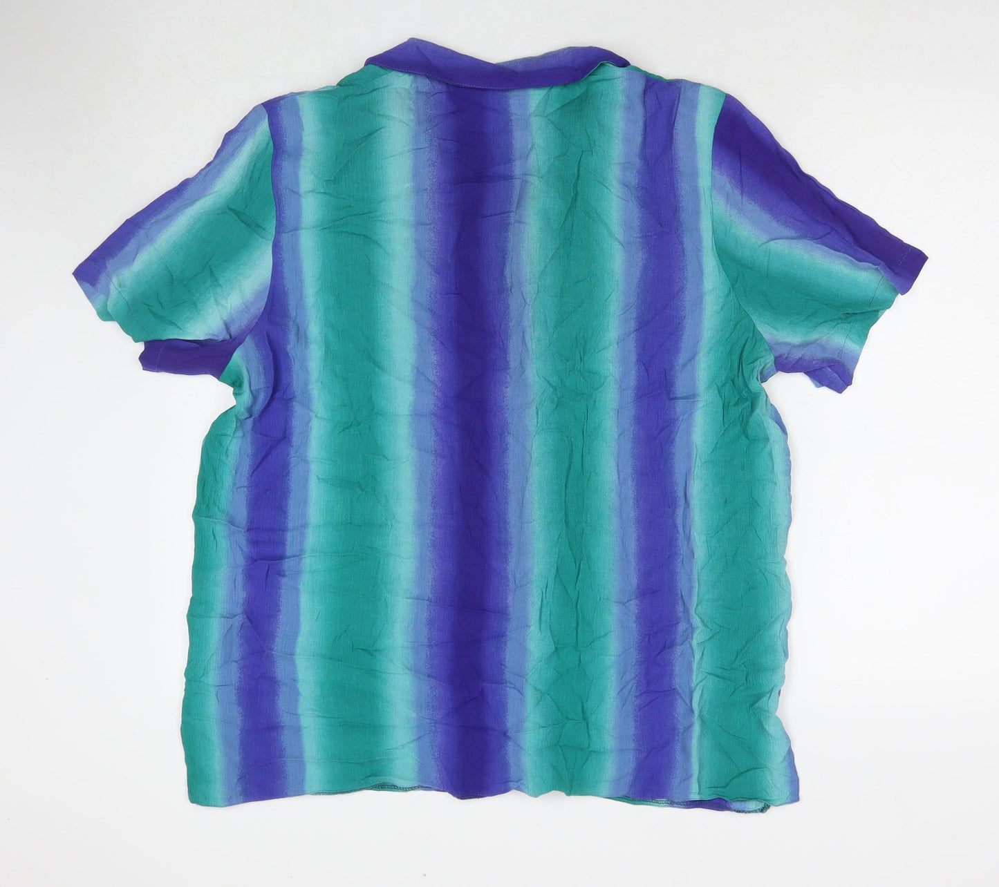 Womens UK Size 20 Design Essentials Multicoloured Basic Button-Up