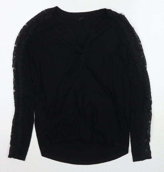 Womens UK Size 6 NEXT Black Basic Blouse