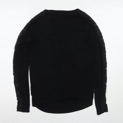 Womens UK Size 6 NEXT Black Basic Blouse