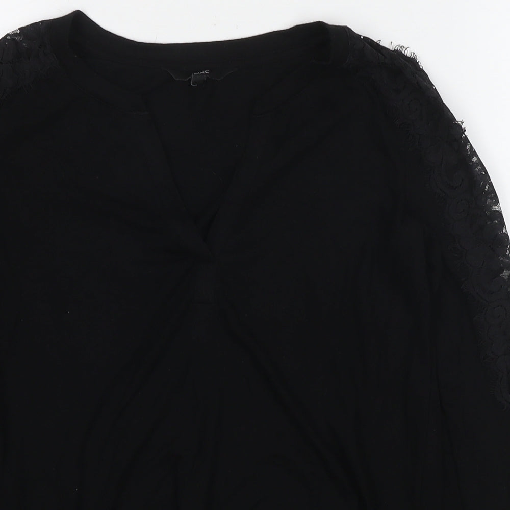 Womens UK Size 6 NEXT Black Basic Blouse