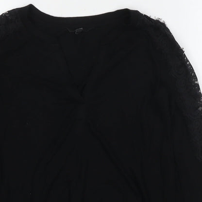 Womens UK Size 6 NEXT Black Basic Blouse
