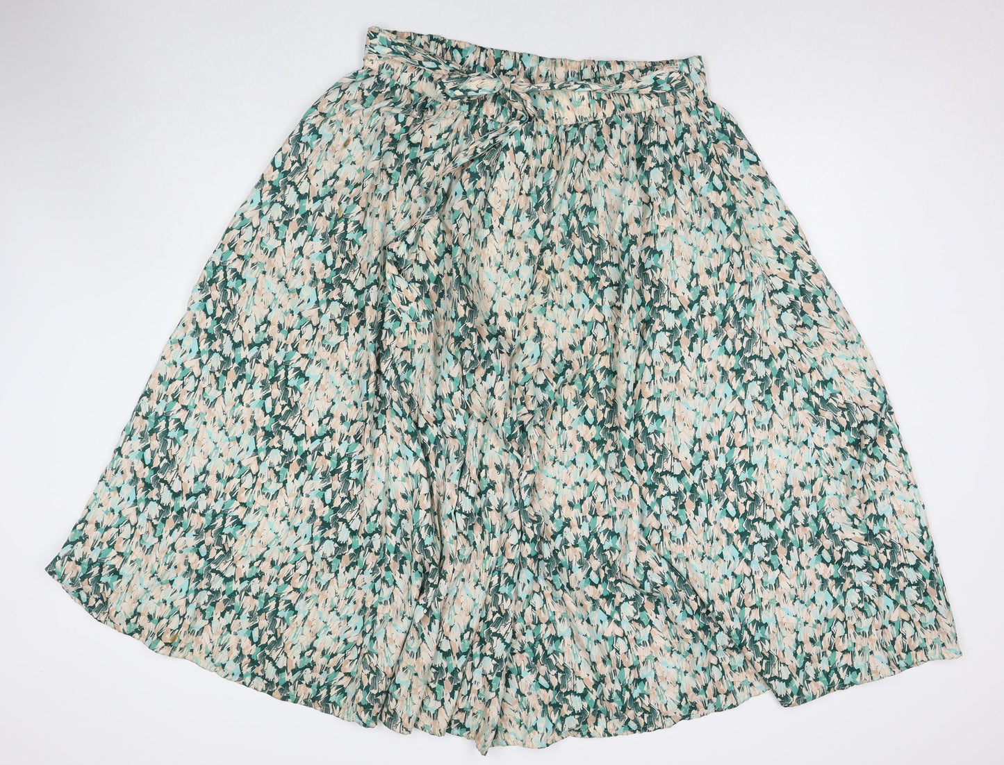 H&M Womens Multicoloured Geometric Polyester Maxi Skirt Size L Tie