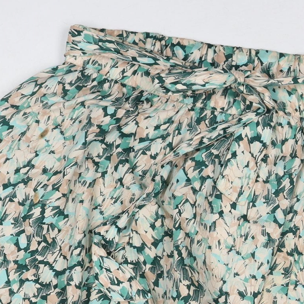 H&M Womens Multicoloured Geometric Polyester Maxi Skirt Size L Tie