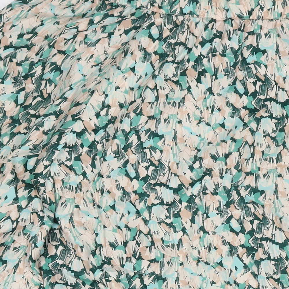 H&M Womens Multicoloured Geometric Polyester Maxi Skirt Size L Tie