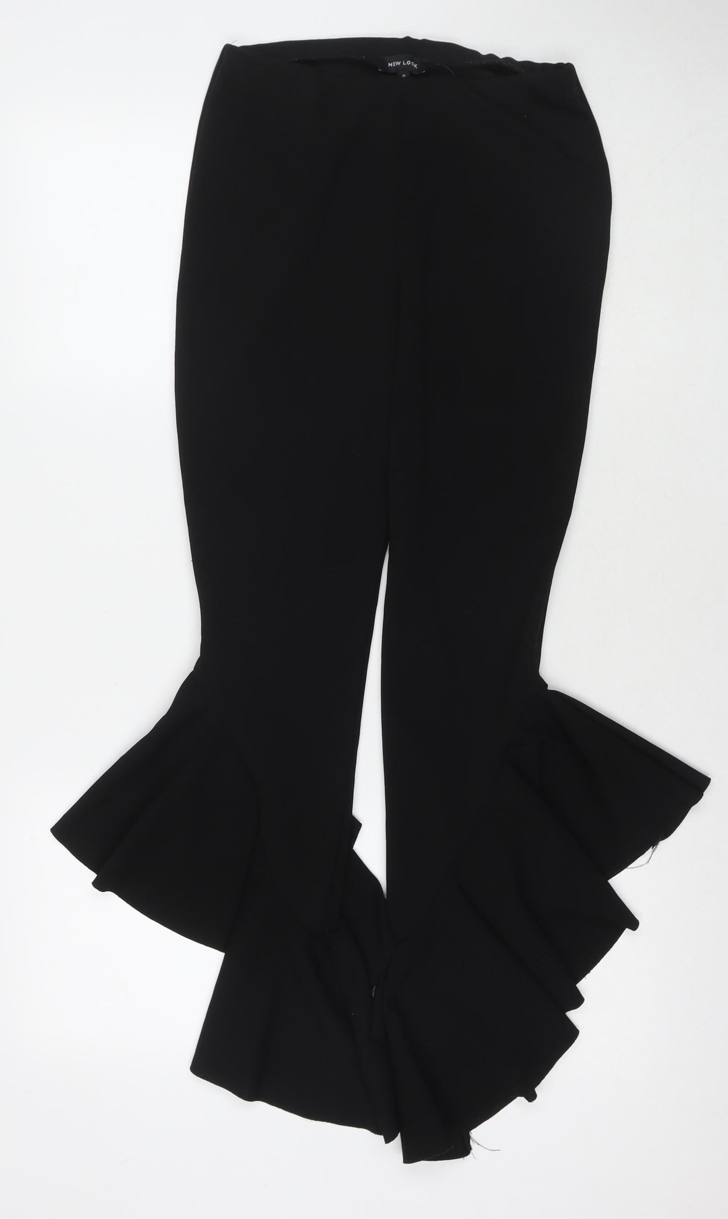 New Look Womens Black Polyester Trousers Size 6 L29 in Regular - Leg detail