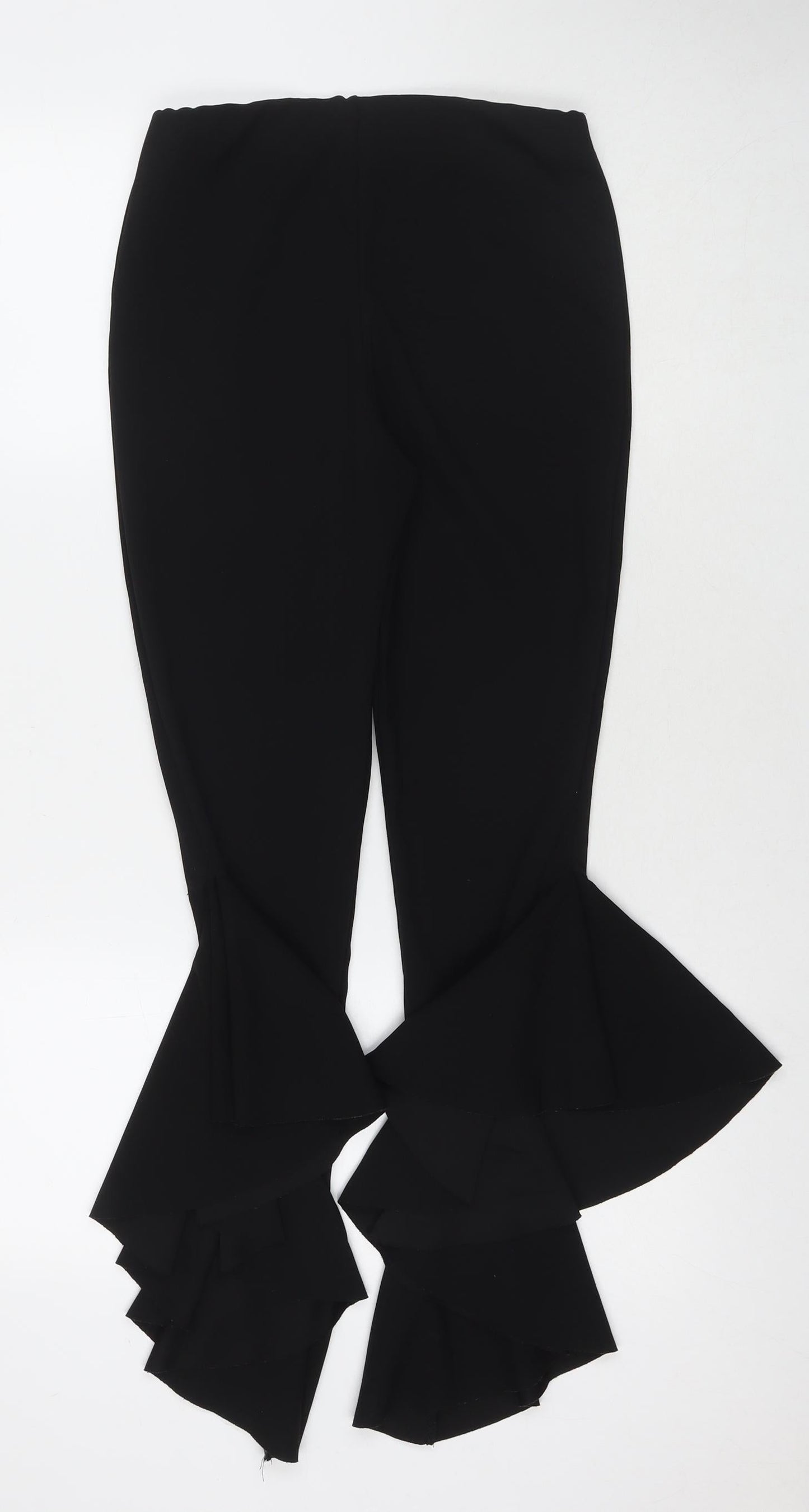 New Look Womens Black Polyester Trousers Size 6 L29 in Regular - Leg detail