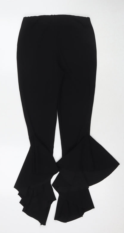 New Look Womens Black Polyester Trousers Size 6 L29 in Regular - Leg detail