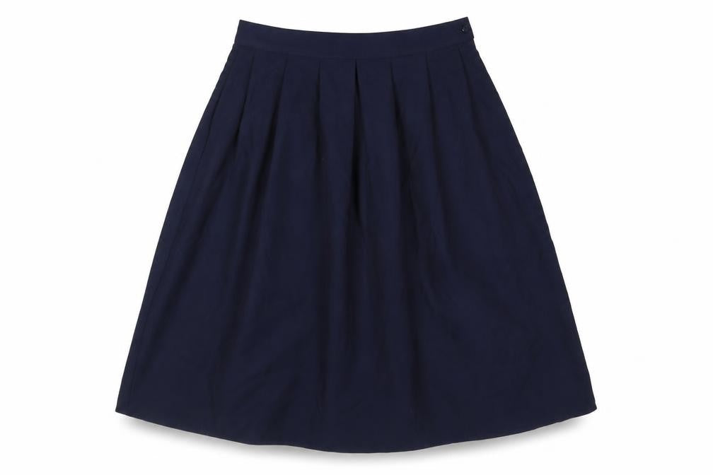 Nightingales Womens Blue Polyester Pleated Skirt Size 16 Zip