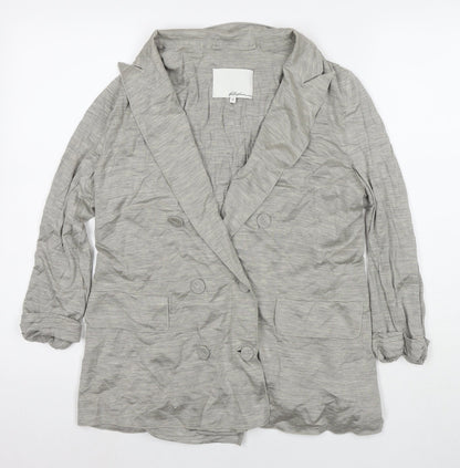 Phillp Drum Womens Grey Jacket Blazer Size M Button