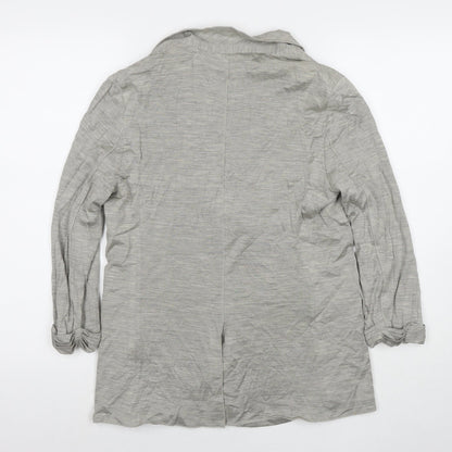 Phillp Drum Womens Grey Jacket Blazer Size M Button