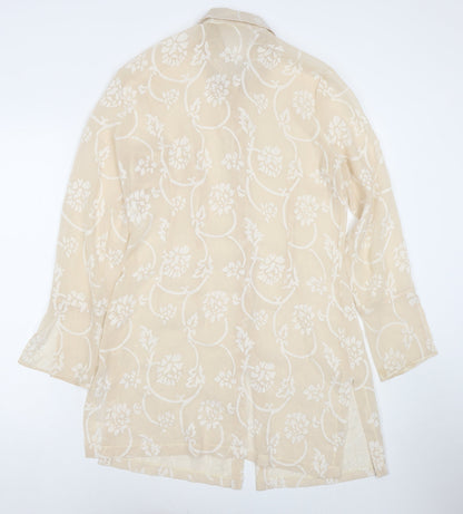 Womens UK Size 14 NEXT Beige Tunic Button-Up
