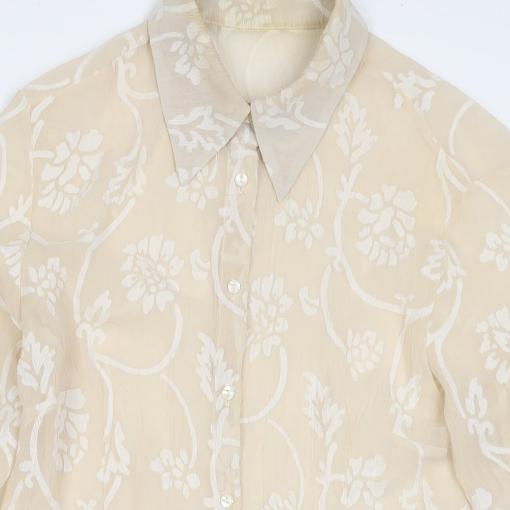 Womens UK Size 14 NEXT Beige Tunic Button-Up