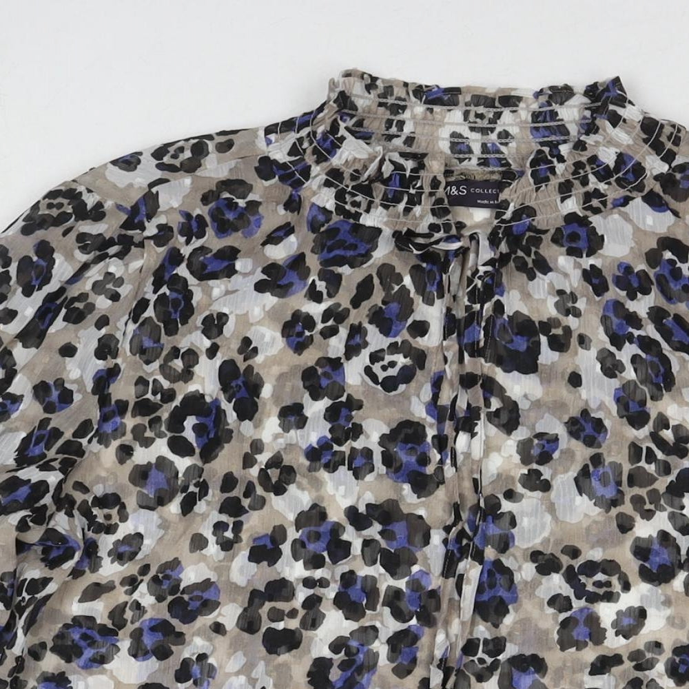 Womens UK Size 10 Marks and Spencer Multicoloured Basic Blouse
