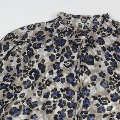 Womens UK Size 10 Marks and Spencer Multicoloured Basic Blouse