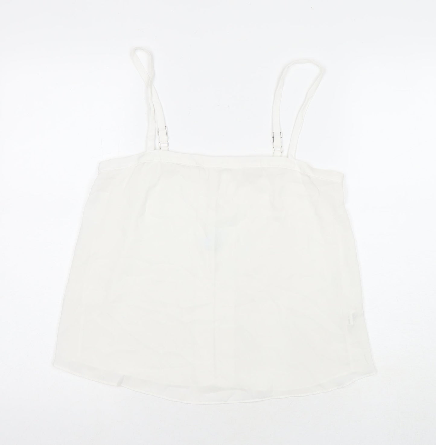 Womens UK Size 12 River Island White Basic Button-Up