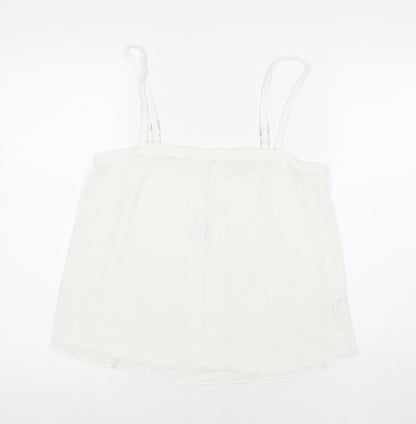 Womens UK Size 12 River Island White Basic Button-Up