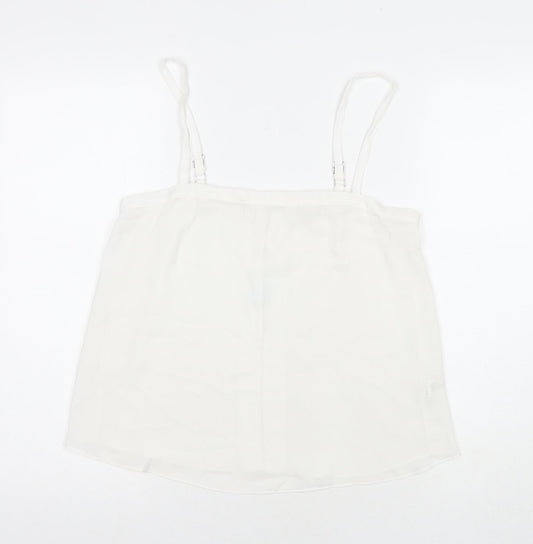 Womens UK Size 12 River Island White Basic Button-Up