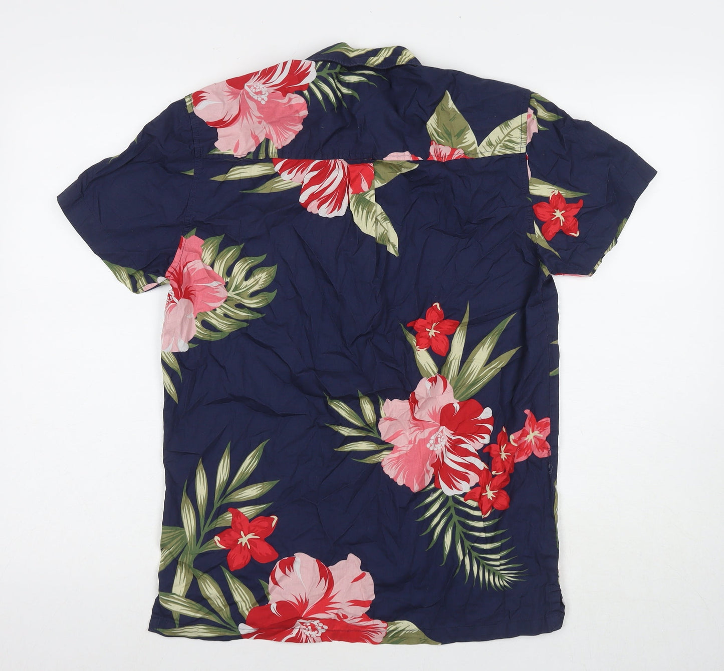 Broken Standard Womens Multicoloured Floral Cotton Basic Button-Up Size M Collared