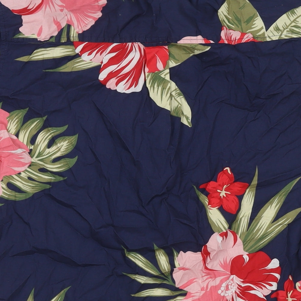 Broken Standard Womens Multicoloured Floral Cotton Basic Button-Up Size M Collared