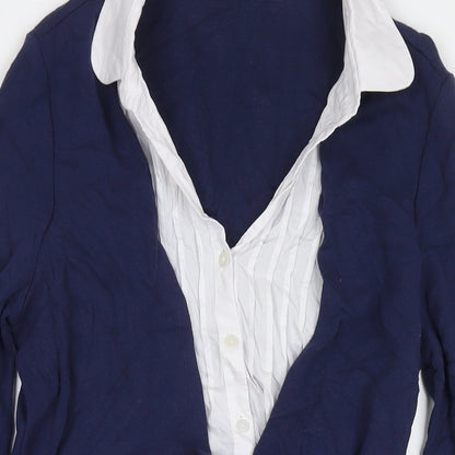 Womens UK Size 16 BHS Multicoloured Basic Button-Up