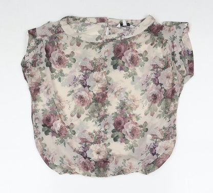 Womens UK Size 8 New Look Multicoloured Basic Blouse