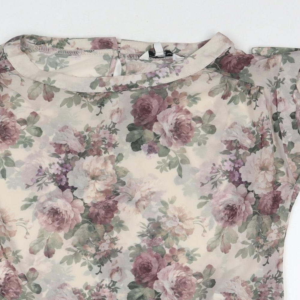 Womens UK Size 8 New Look Multicoloured Basic Blouse