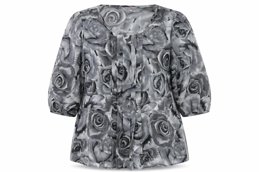 Womens UK Size 16 Per Una Grey Basic Blouse