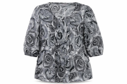 Womens UK Size 16 Per Una Grey Basic Blouse