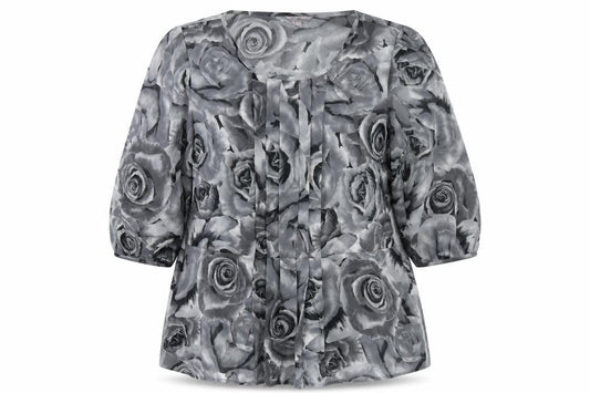 Womens UK Size 16 Per Una Grey Basic Blouse